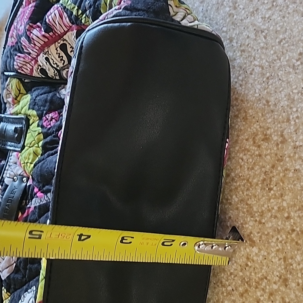 Vera Bradley Black Pink Floral Quilted Hand Bag - Picture 12 of 13